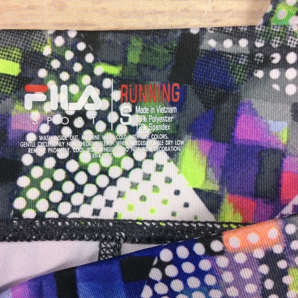 Fila Sport Running MultiColor Geometric Leggings - Picture 8 of 8